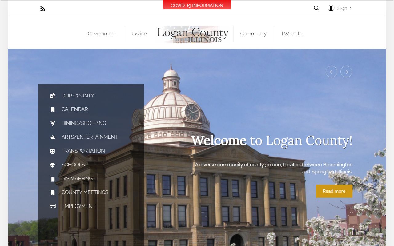 Logan County Circuit Clerk office page for criminal court records